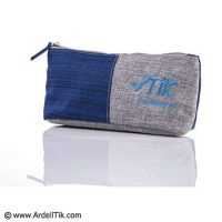 کیف آرایشی کتان با آستر ابریشم تیک